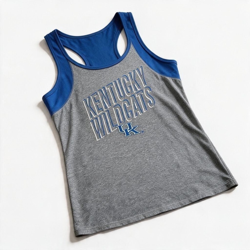 Rivalry Threads Kentucky Wildcats Women's Small 4/6 Gray Blue Racerback Tank Top